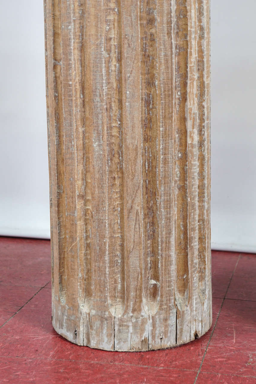 Classical Roman Pair of Classical Tuscan Wood Columns