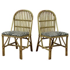 Fauteuils bambou bois cintré