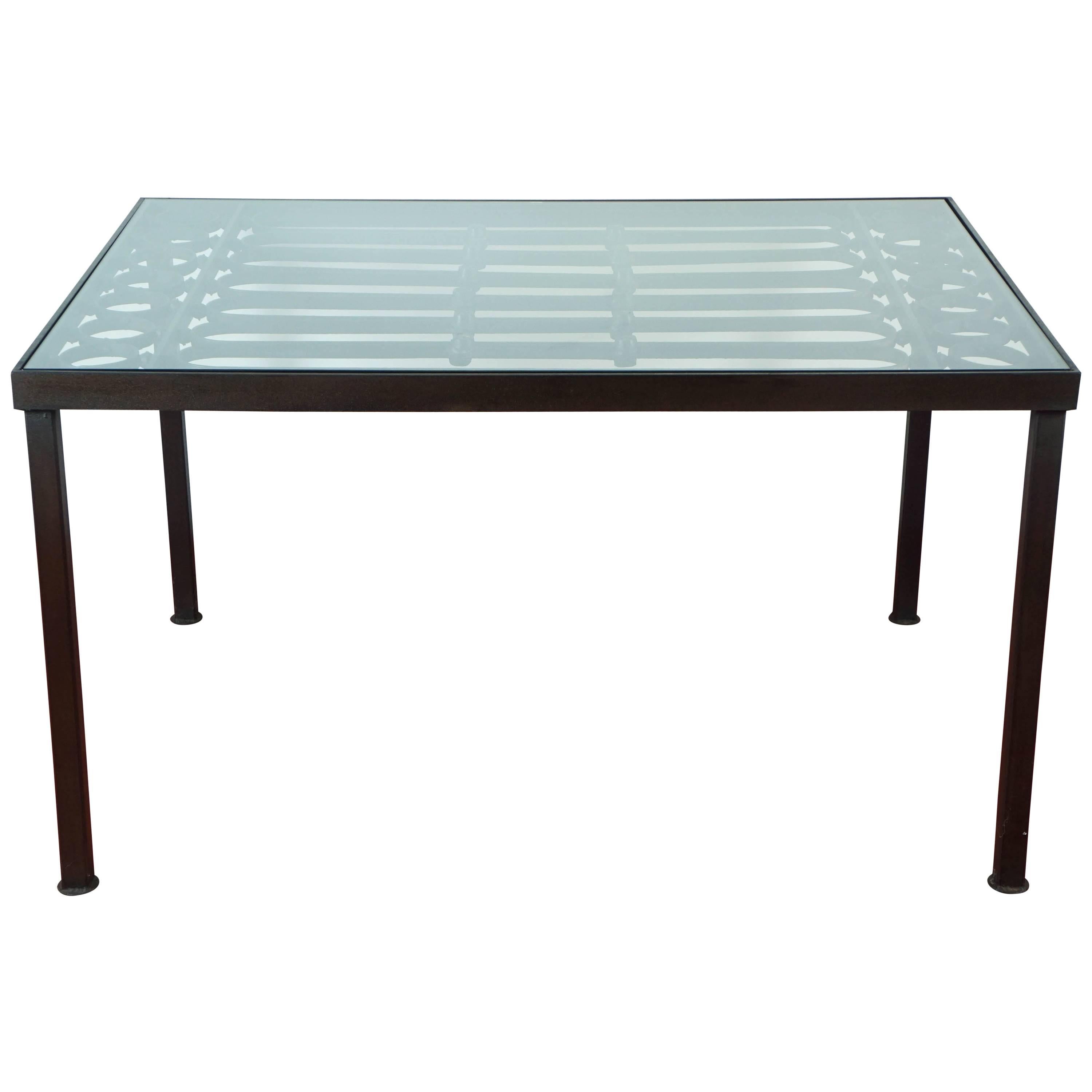 Mid Century Modern Mosaic Top Dining Table, Indoor/Outdoor at 1stDibs