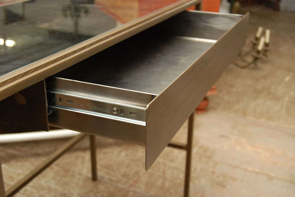 Neoclassical Revival Custom Metal Vanity or Desk by BH&A