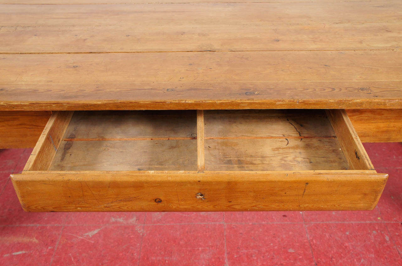 Rustic 19th Century English Pine Country Dining Table