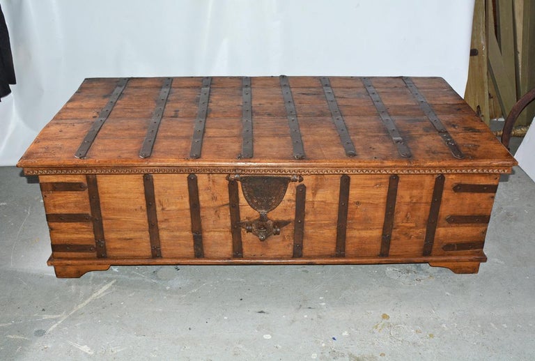 Large Scale Anglo Indian Trunk Coffee Table For At 1stdibs British Colonial Large Scale Anglo Indian Trunk Coffee Table For