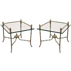 Pair of Giacometti Style End Tables