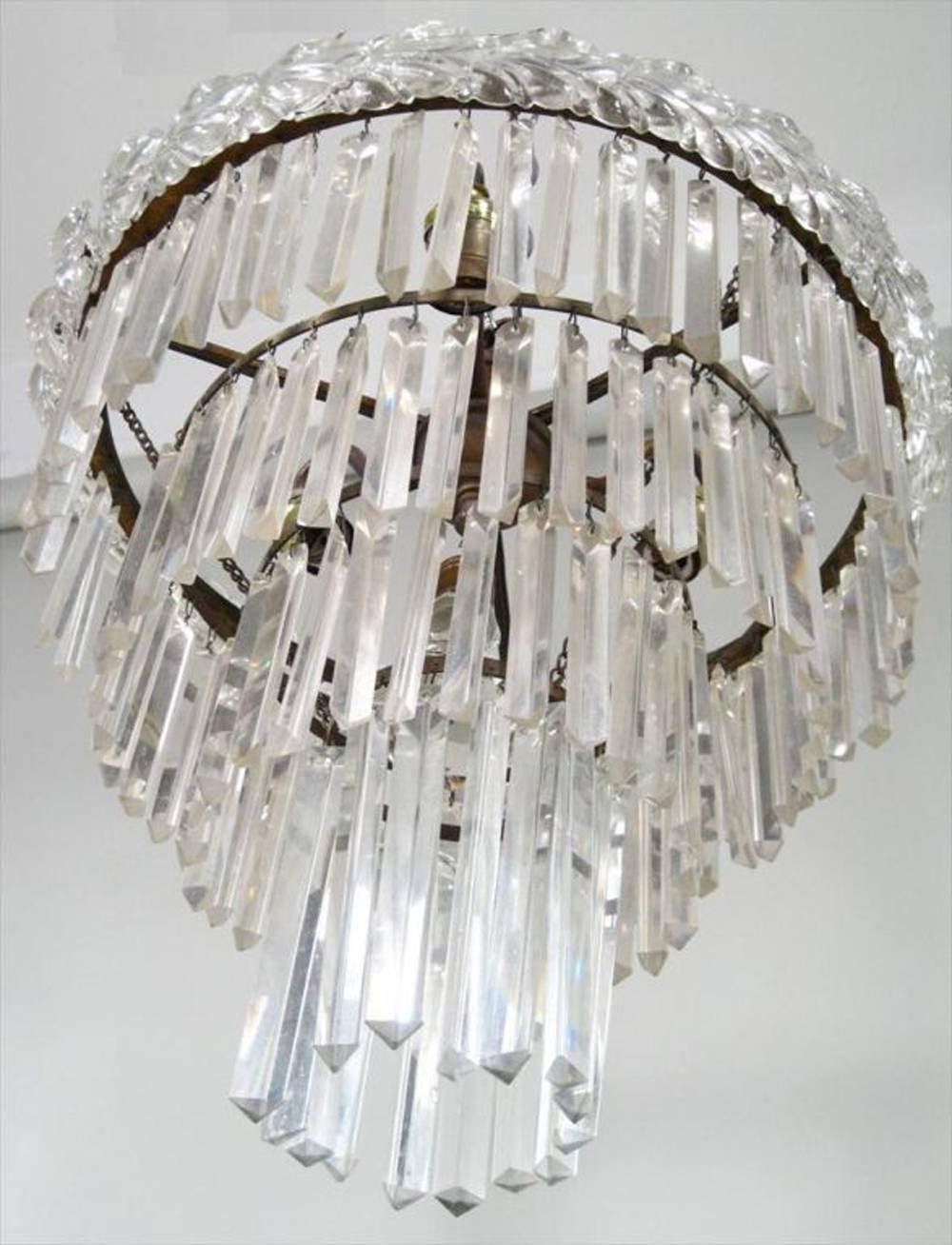 pressed glass chandelier