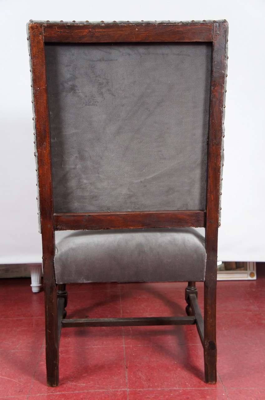 French Louis XIV Style Throne Armchair For Sale