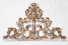 Hand-Carved Silver Giltwood Decorative Sculpture