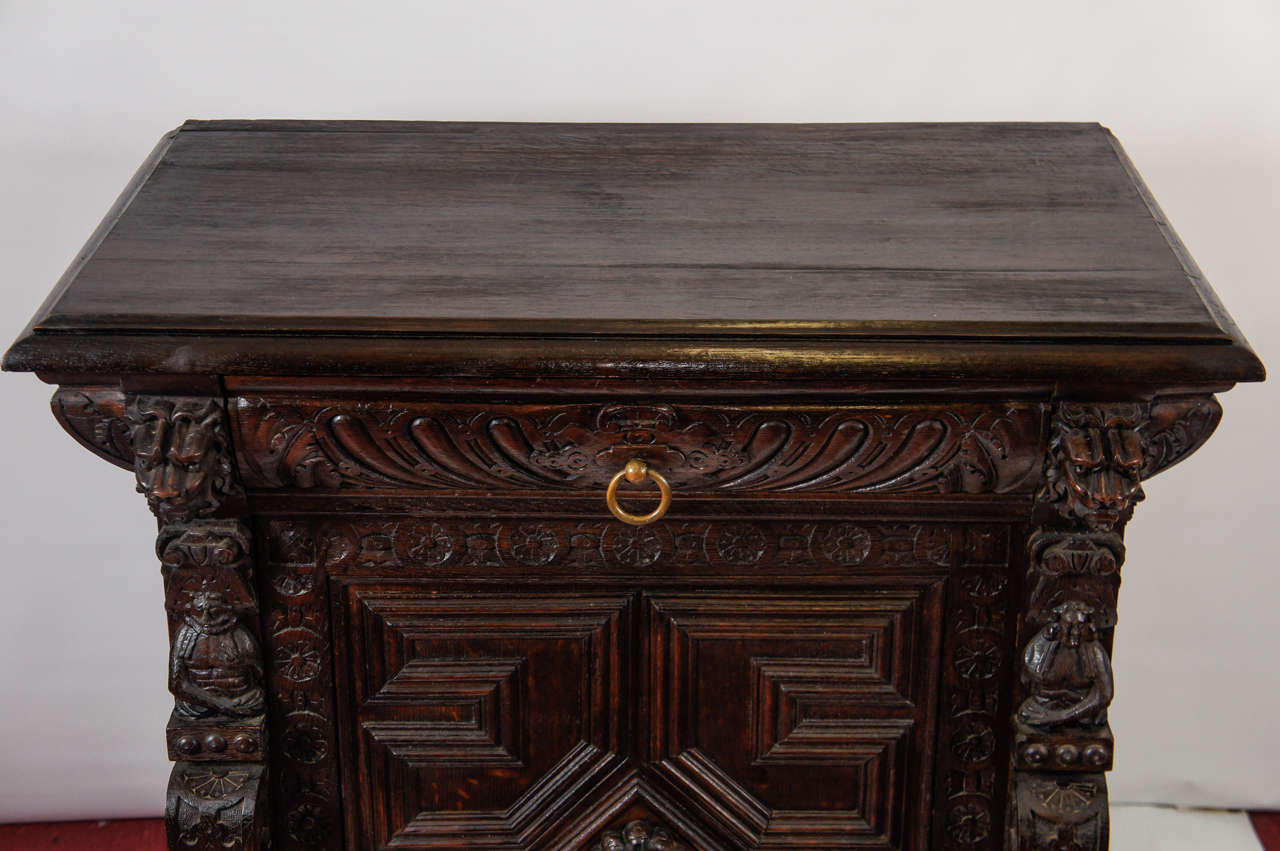 antique carved cabinet