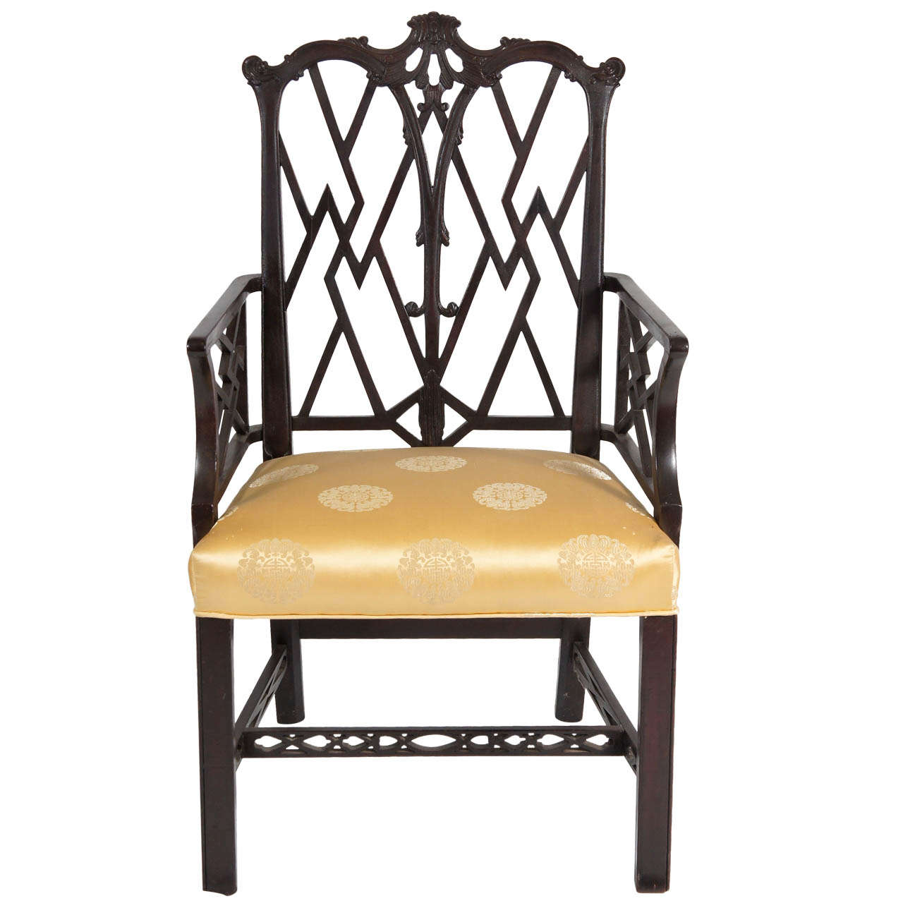 Chinese Chippendale-Style Armchair