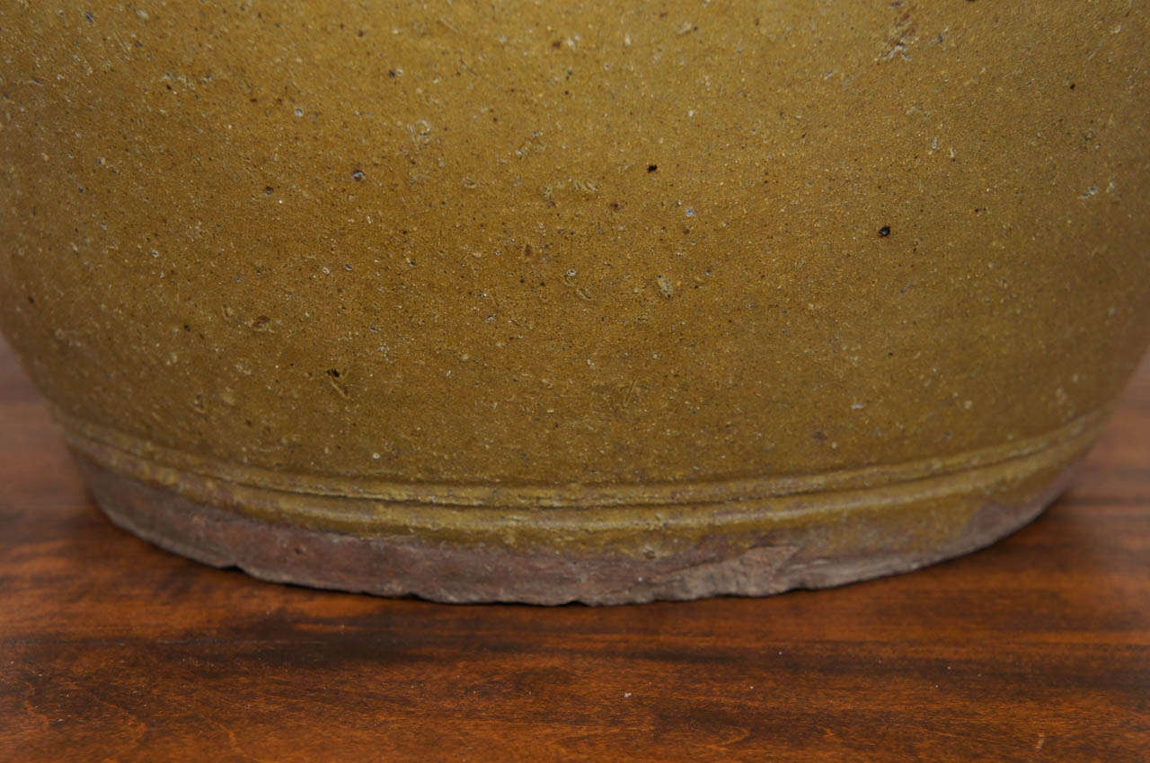 20th Century Rustic Chinese Earthen Ware Pottery Lamp