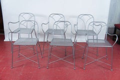 Total Six Art Deco Parisian Garden Chairs