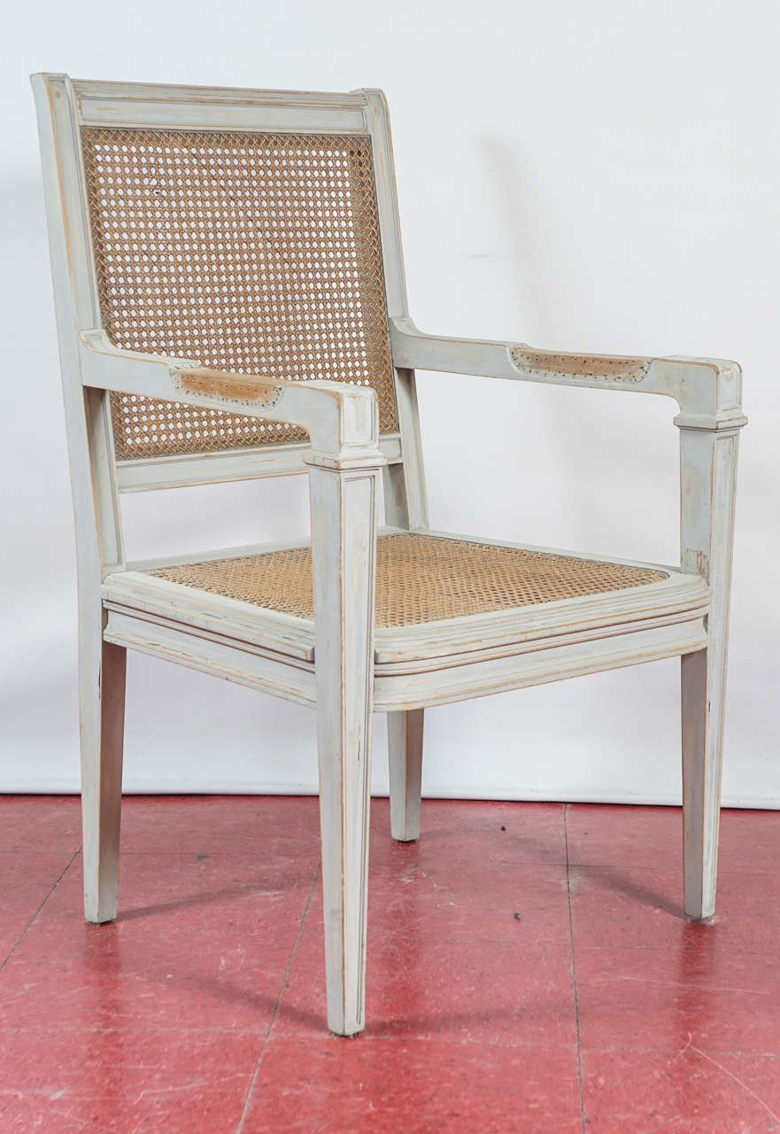 20th Century Directoire Style Bench and Two Chairs