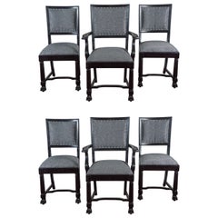 Sillas de Comedor Ebonizadas Estilo Arts & Crafts