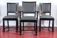 Ebonized Arts & Crafts Style Dining Chairs