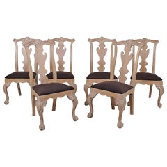 Set of Six Chippendale Style Side Chairs