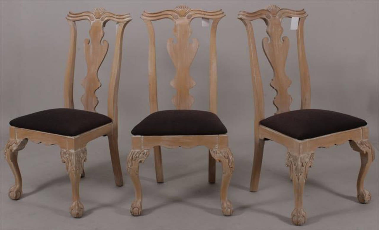 American Set of Six Chippendale Style Side Chairs