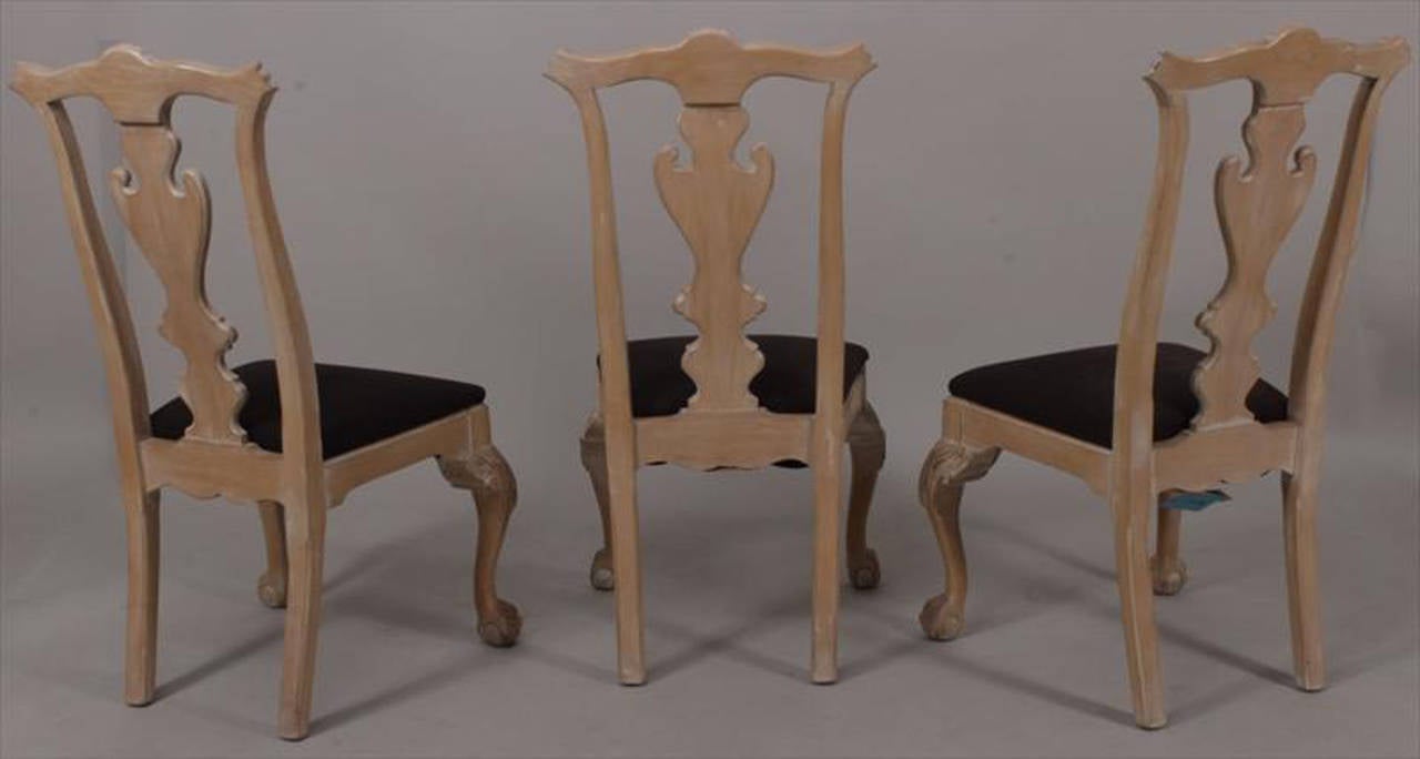 Set of Six Chippendale Style Side Chairs In Good Condition In Sheffield, MA