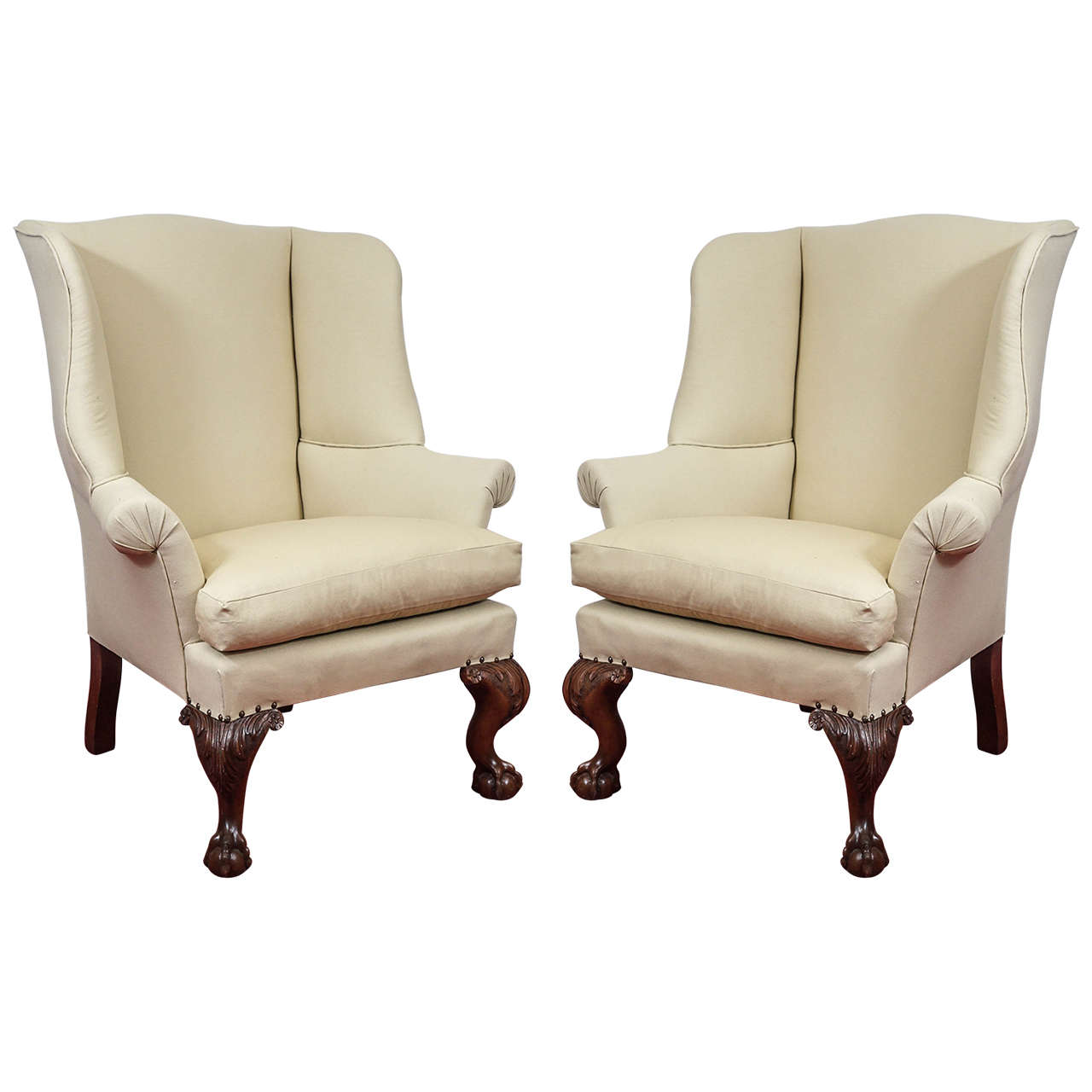 Pair of George II Wingback Chairs