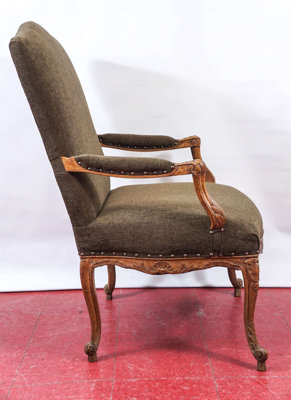 French Louis XV Style Armchair For Sale