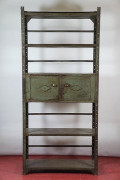 Industrial Steel Bookshelf Cabinet Unit