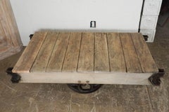 Vintage Industrial Cart Coffee Table