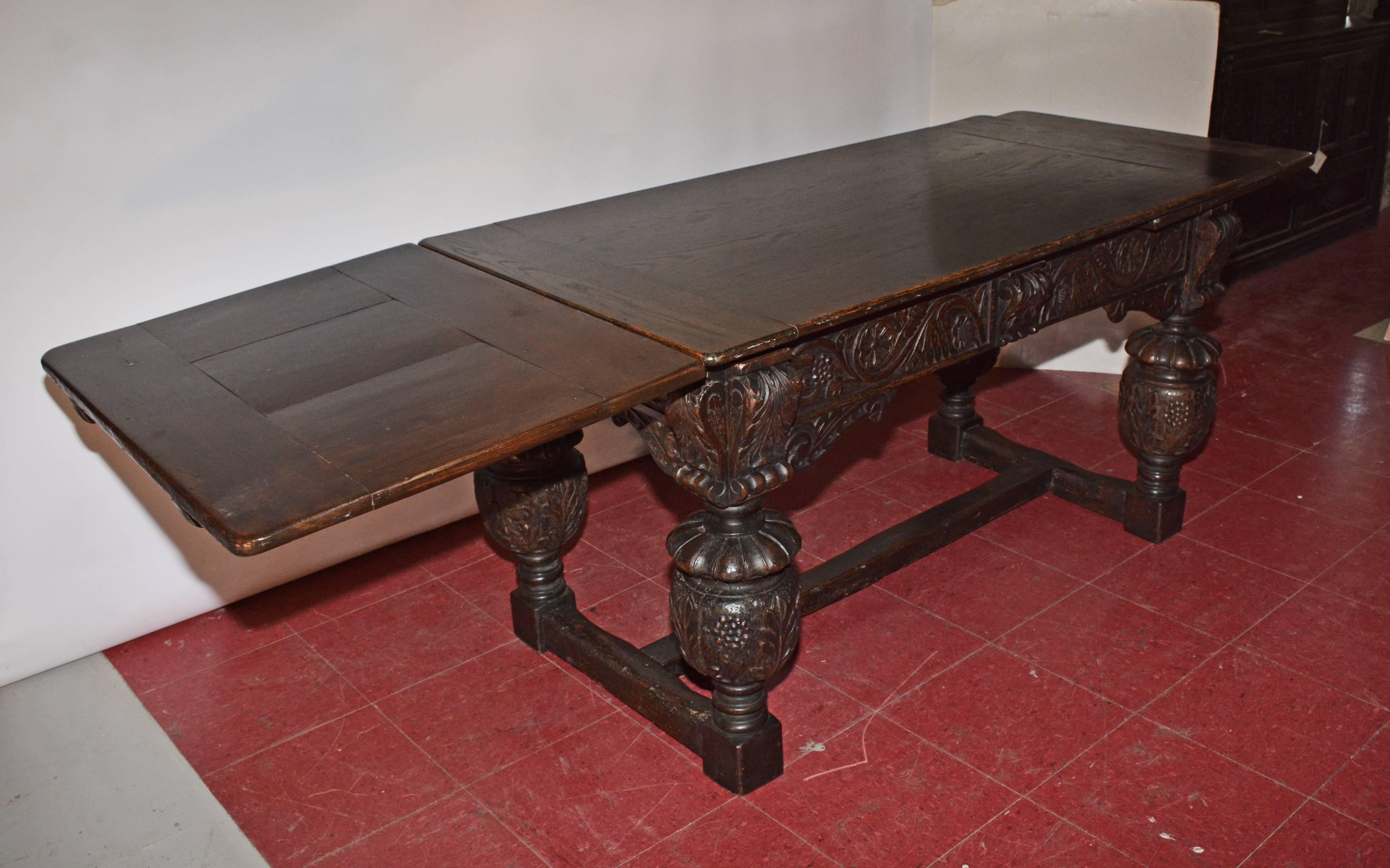 antique library table