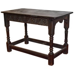 Antique Jacobean-Revival Stained Oak Centre Table