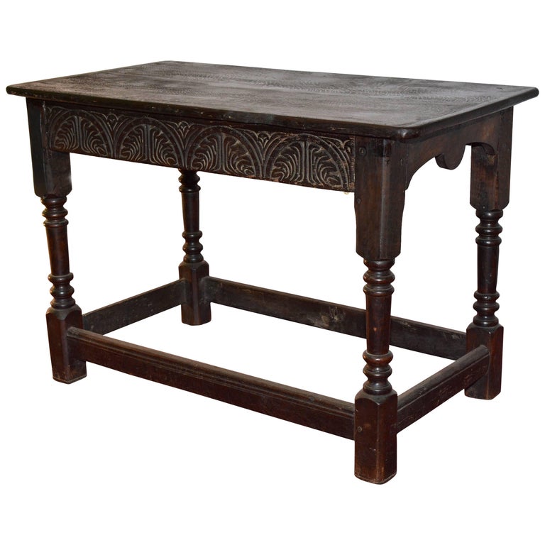 Jacobean Revival Stained Oak Centre Table For Sale At 1stdibs