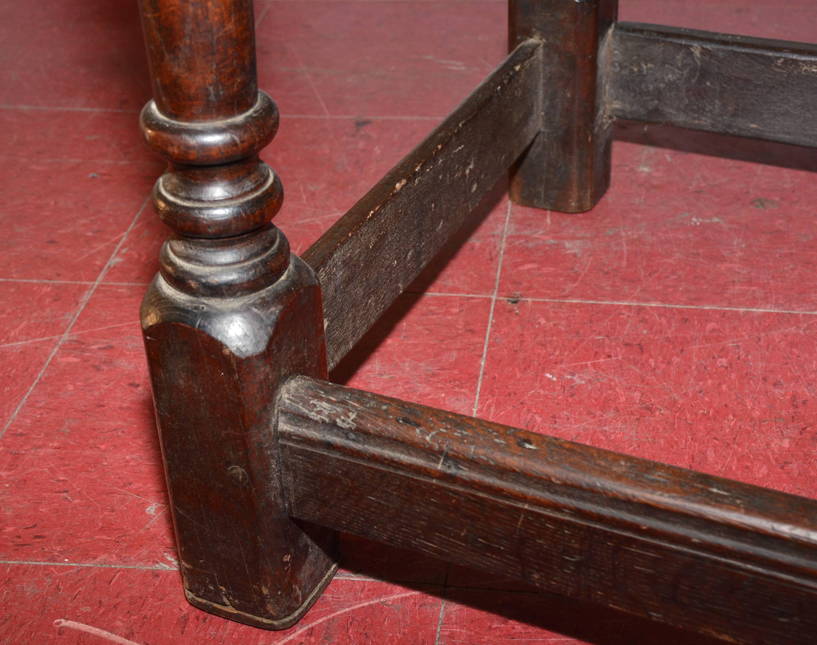 19th Century Jacobean-Revival Stained Oak Centre Table For Sale