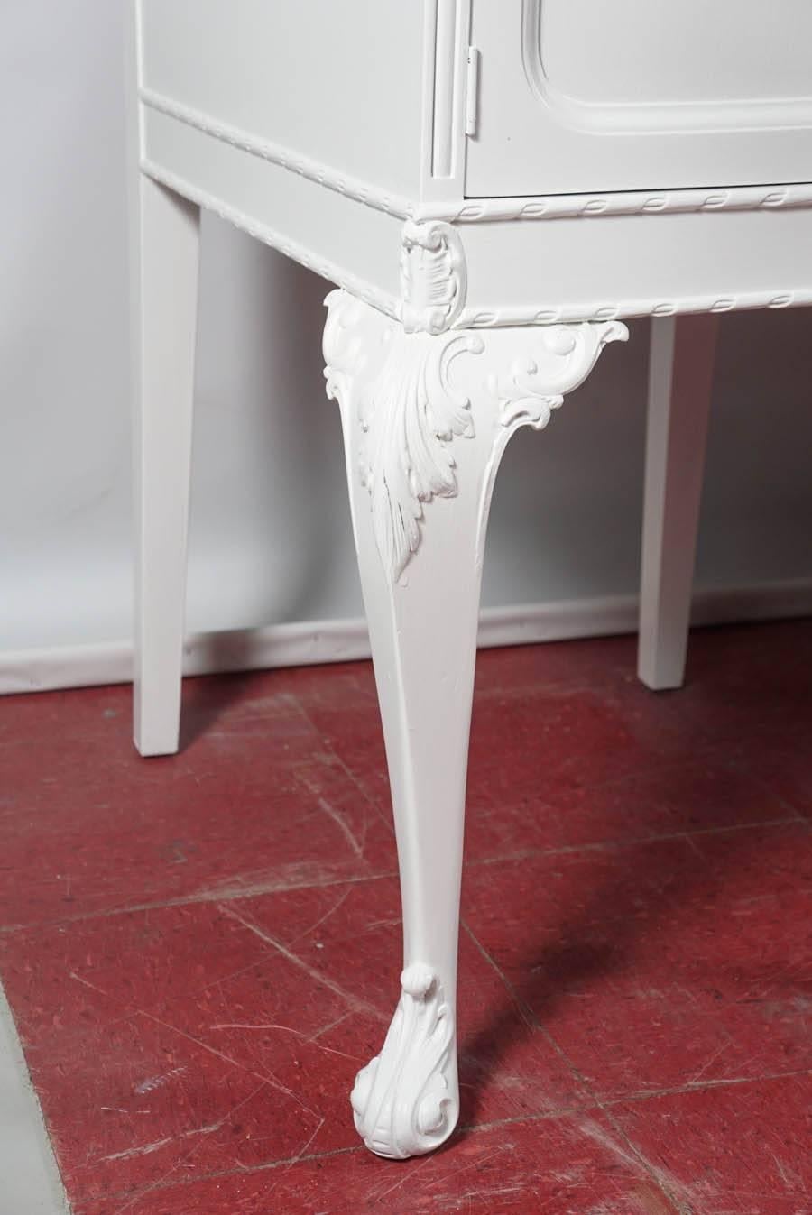 Painted Chippendale Style Buffet Server For Sale