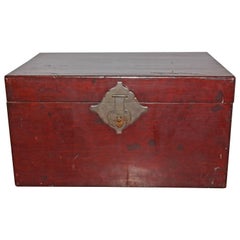 Antique Chinese Lacquer Trunk