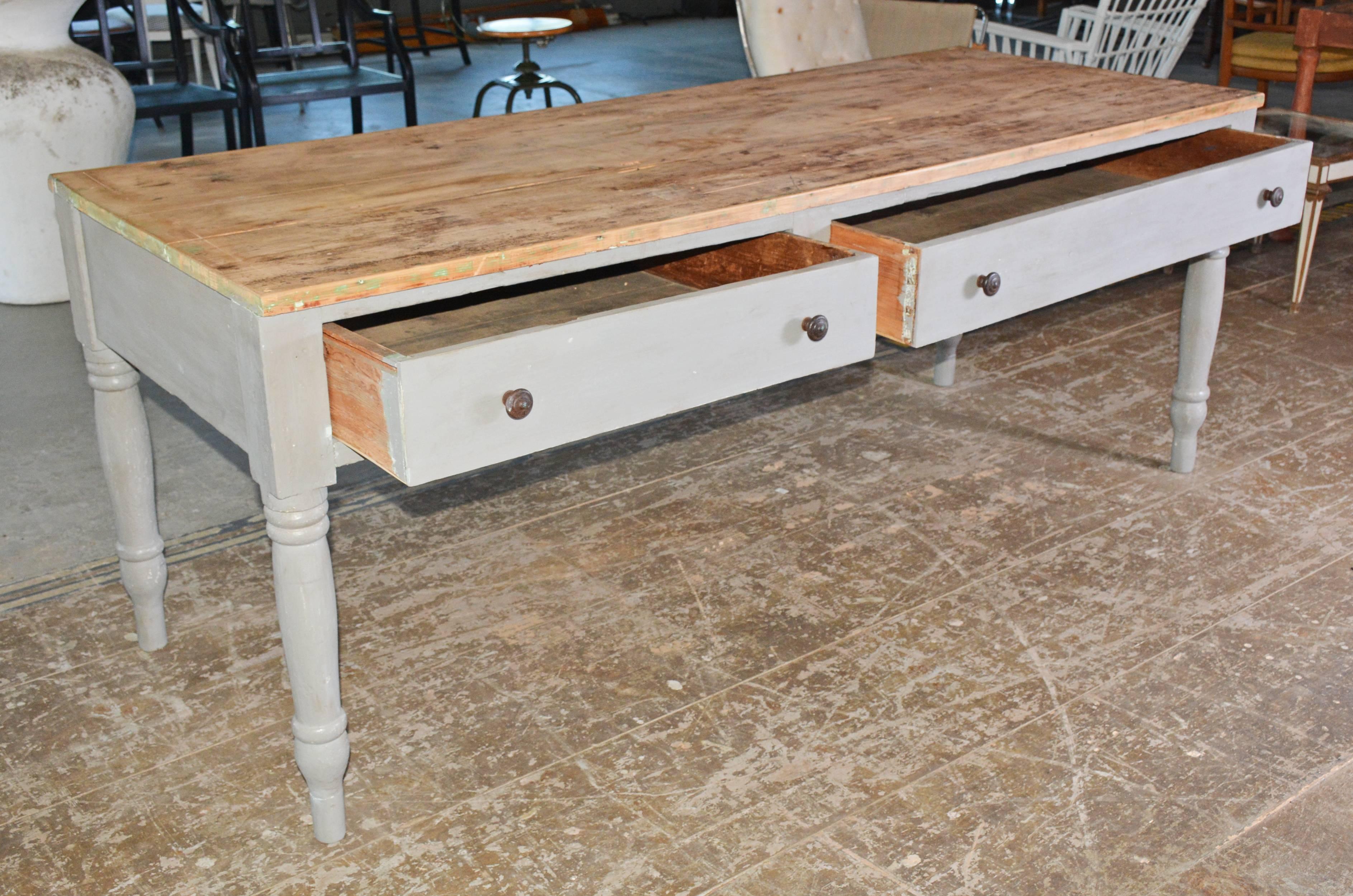 American Country Work Table or Kitchen Island