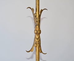 Stylish Gilt Metal Floor Lamp