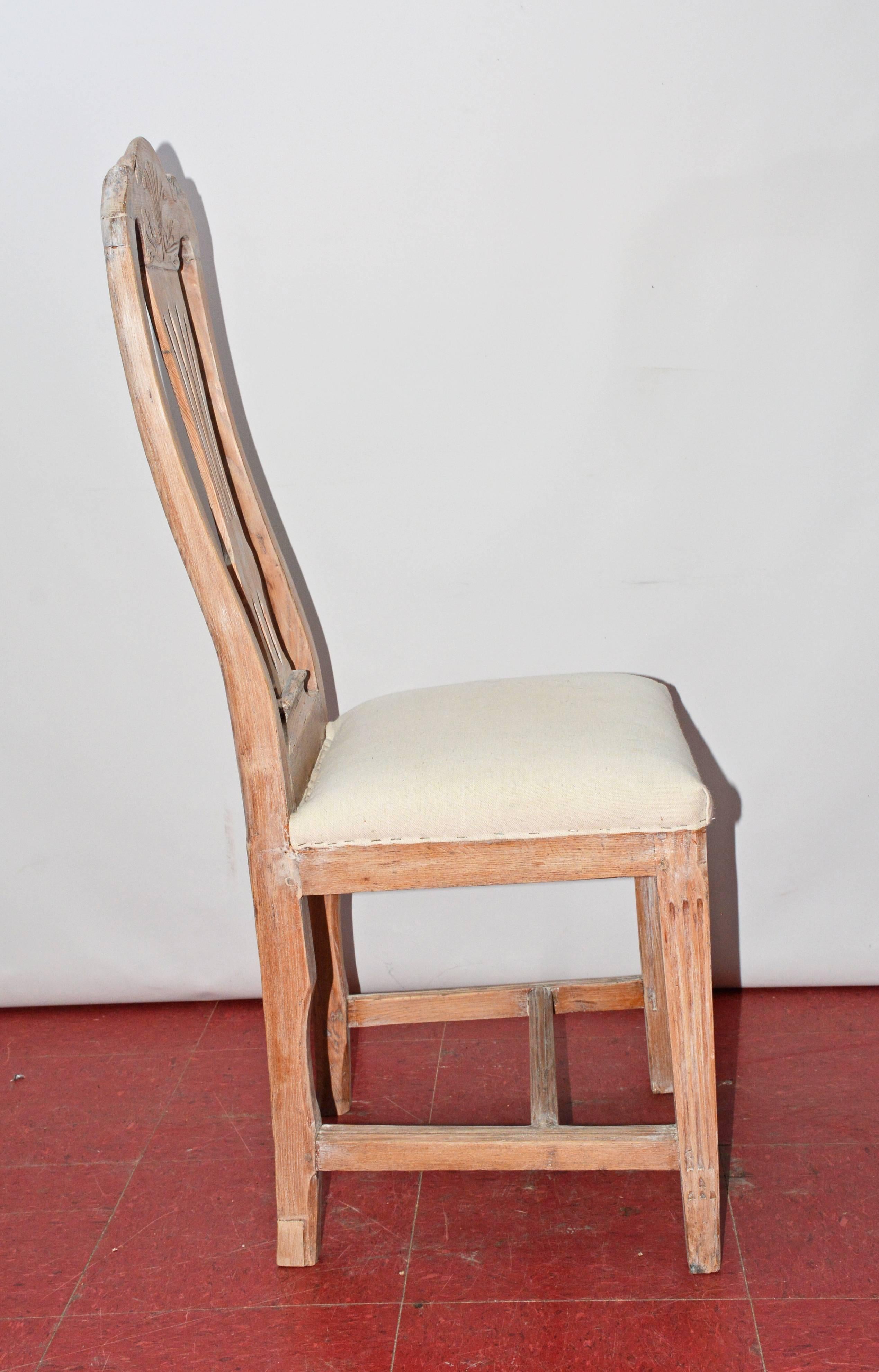 Hand-Carved Gustavian Style Desk or Dining Chair For Sale