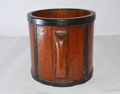 Antique Chinese Two-Handled Wood Bucket