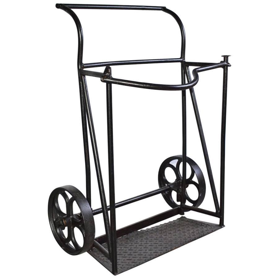 Vintage Industrial Iron Cart For Sale