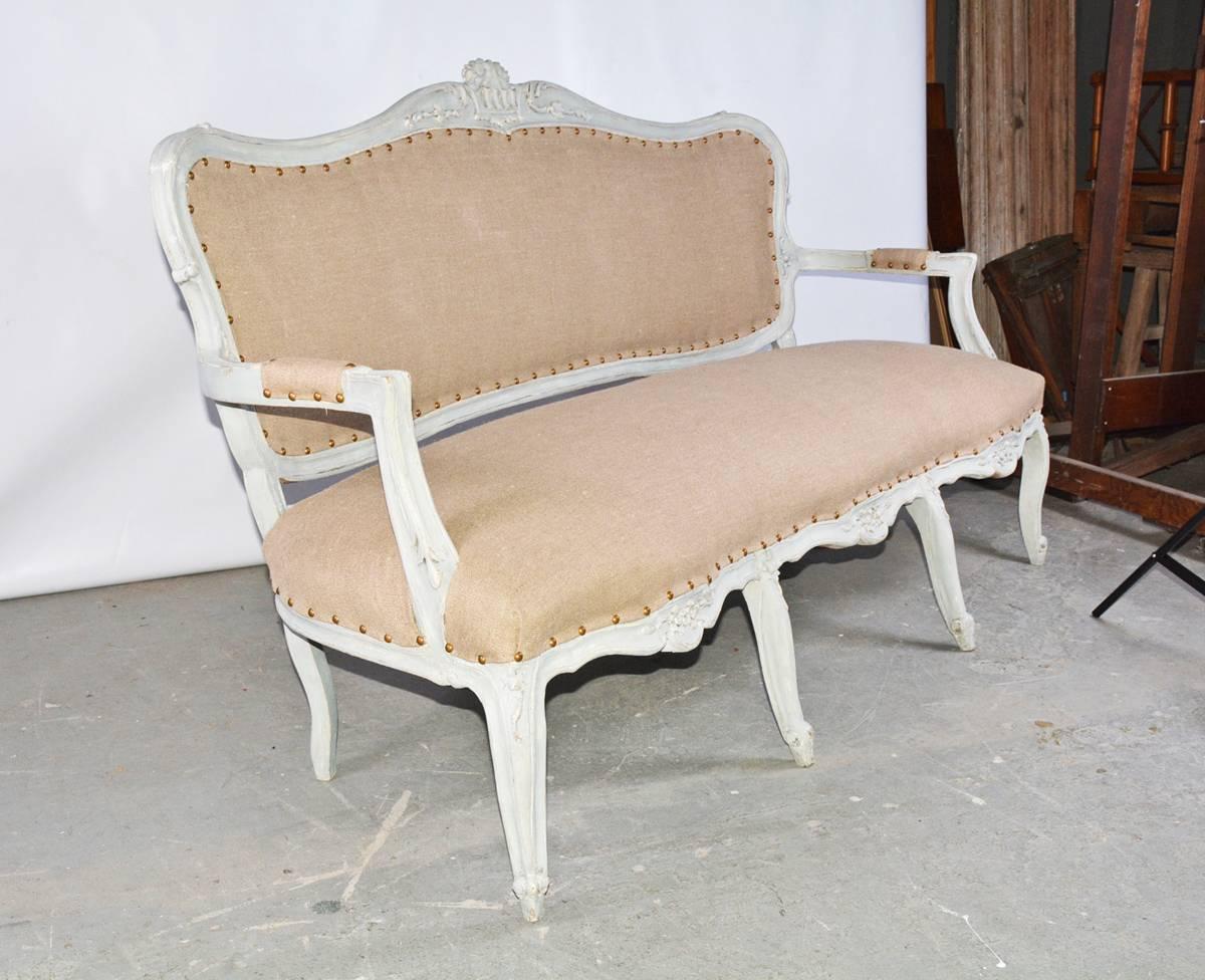 French 19th Century Louis XV Settee For Sale