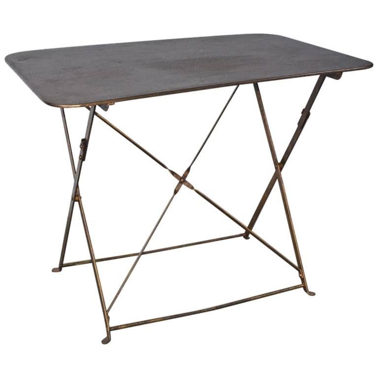 French Folding Metal Garden Table at 1stdibs