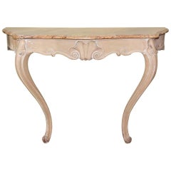 Antique Venetian Rococo Painted Console Table 