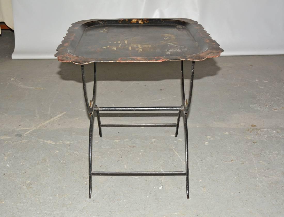 Chinoiserie Tole Tray Table 1