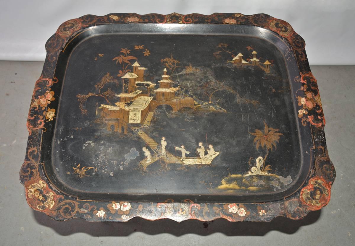 Chinoiserie Tole Tray Table 2