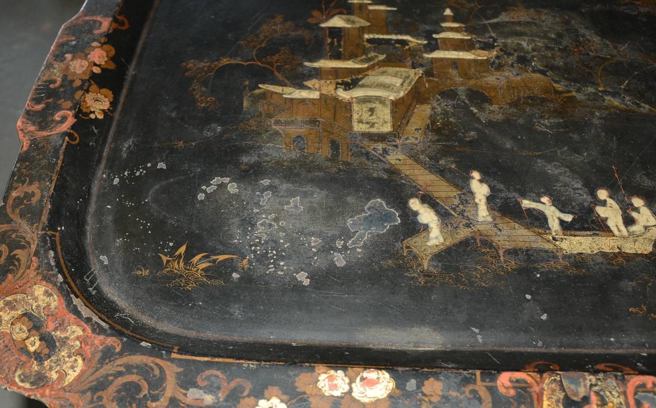 Chinoiserie Tole Tray Table 3