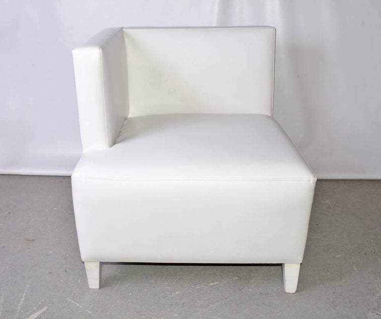 Contemporary Single Arm Corner Club Chair For Sale at 1stDibs