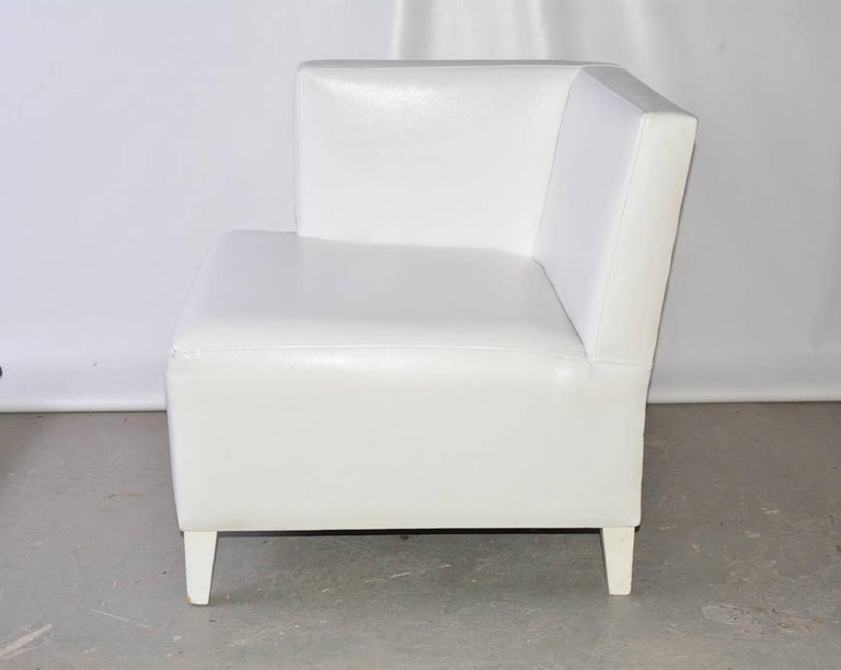 Contemporary Single Arm Corner Club Chair For Sale at 1stDibs