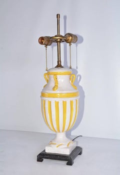 Neoclassical Style Italian Ceramic Glazed Table Lamp