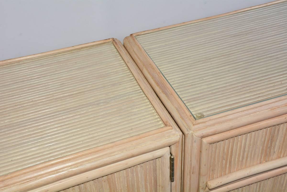 20th Century Contemporary Faux Bamboo Combined Cabinet/Drawers For Sale
