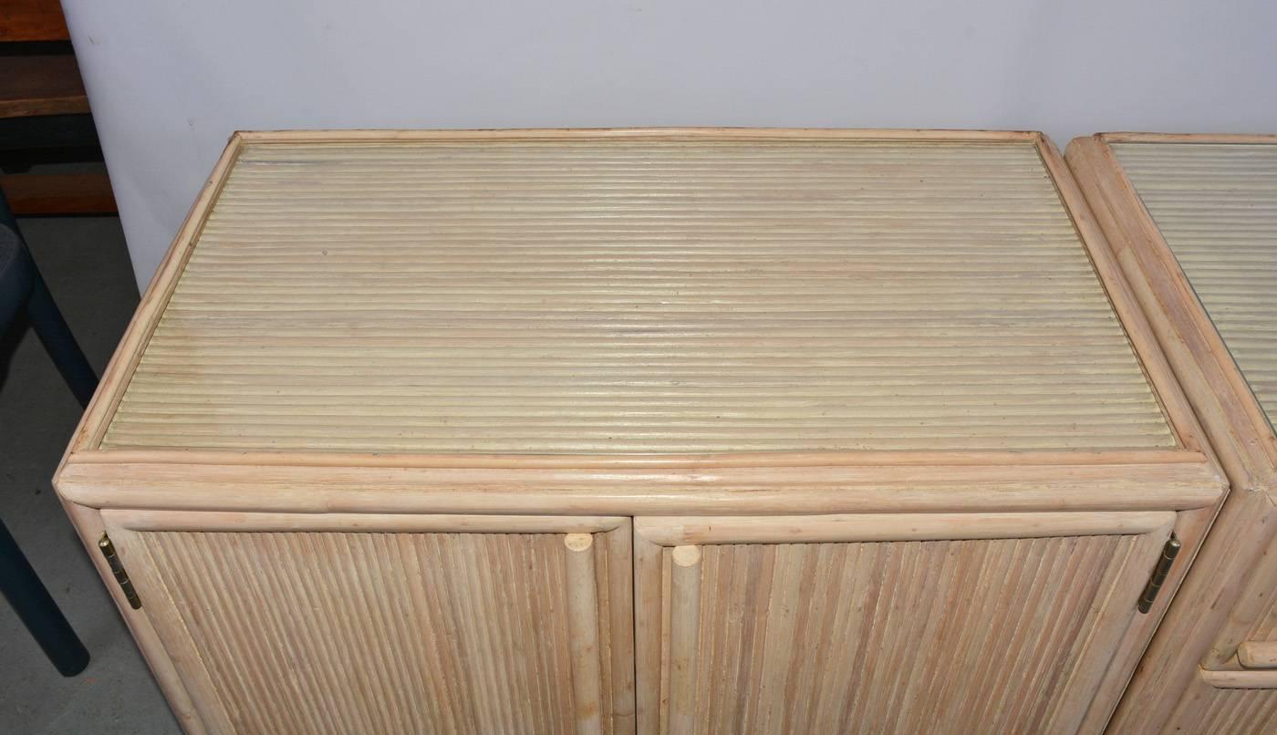 Wood Contemporary Faux Bamboo Combined Cabinet/Drawers For Sale