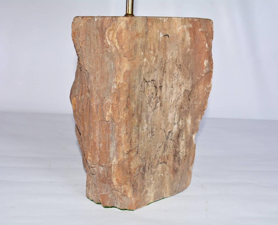 Lámpara Contemporánea de Madera Petrificada Marrón Moderno orgánico en venta