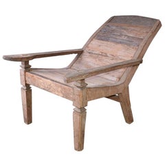 Antique Anglo Indian Teak Plantation Chair