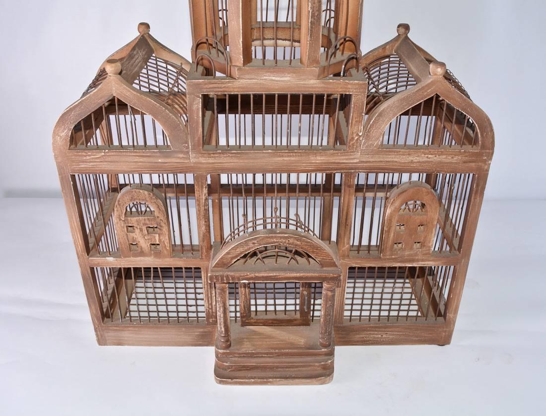 Hand-Crafted Antique Architectural Bird Cage