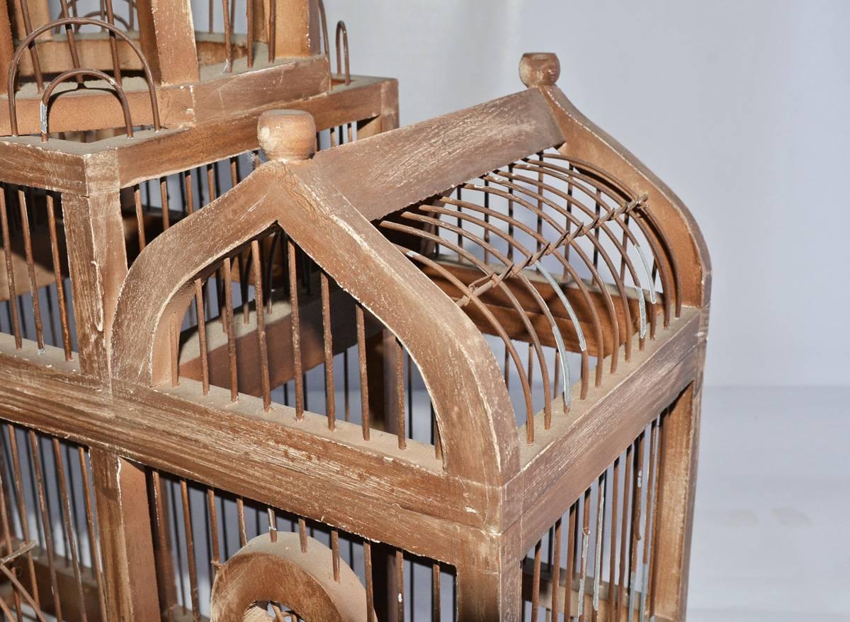 Wire Antique Architectural Bird Cage